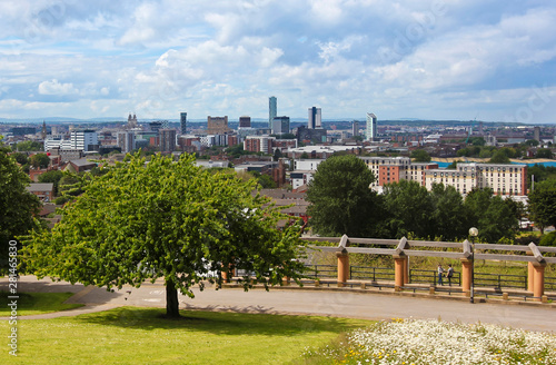 Canvas Print An Aerial View of Liverpool, England, from Everton Park, UK, GB