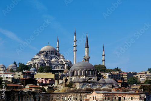 Istanbul. Panoramic view of the Rustem Pasha Mosque