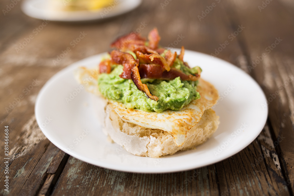 Avocado toast with Bacon Egg and Cheese Avocado toast with Bacon Egg and Cheese