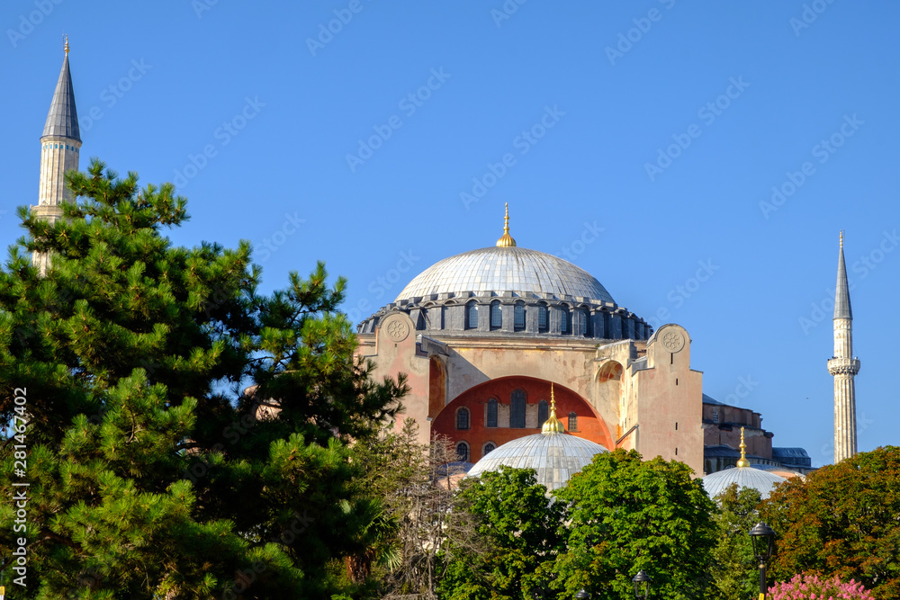 Istanbul, Turkey. Sultanahmet, view of the Hagia Sophia.