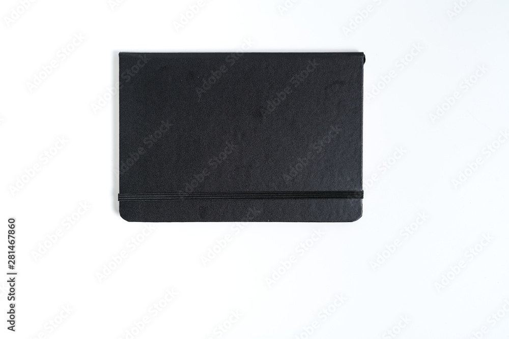 black notebook on white background with clipping path black notebook on white background with clipping path