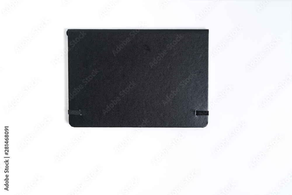 black notebook on white background with clipping path black notebook on white background with clipping path