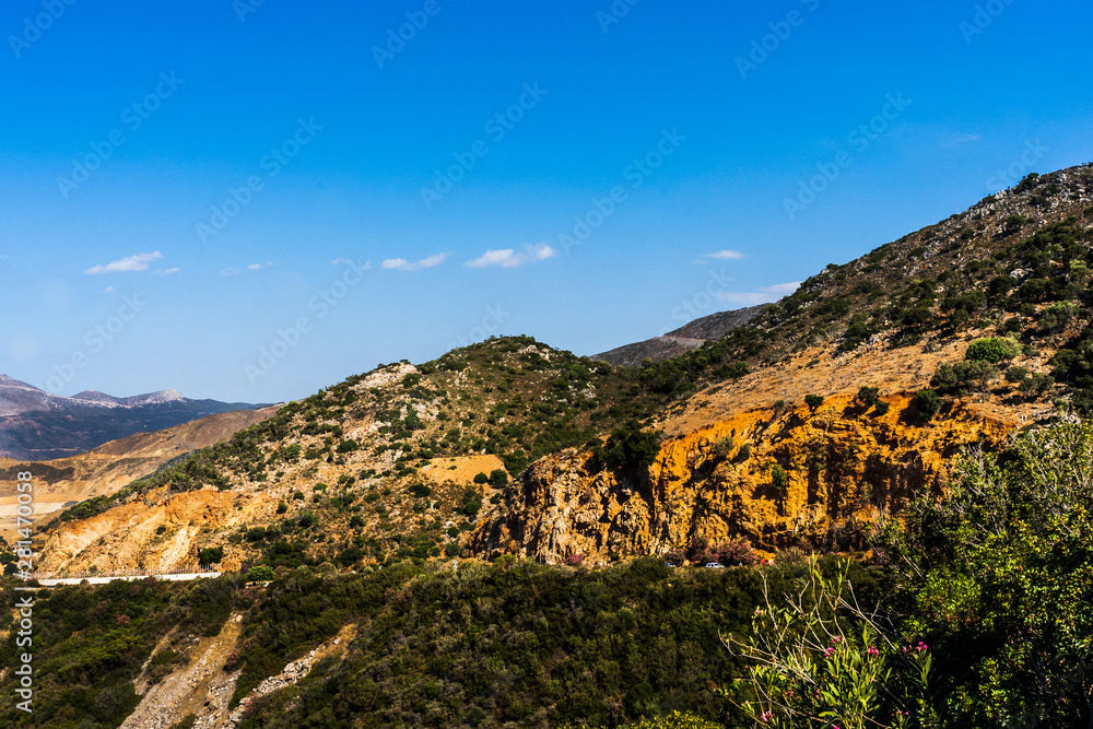 Mountains nature of Crete island, Greece