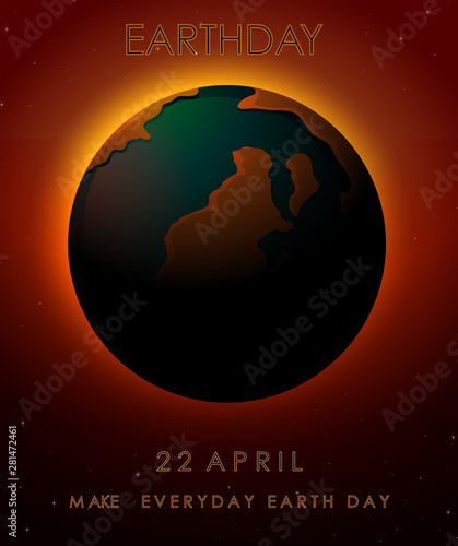 Earth day concept poster