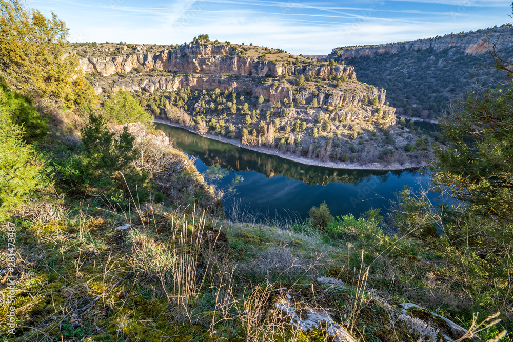 Hoces del rio Duratón en Segovia. España. Europa.