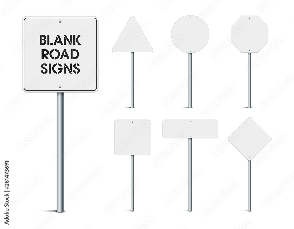 blank road sign templates