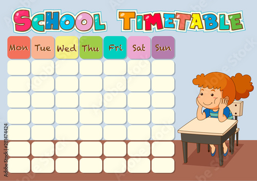 School time table with student