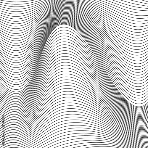 black and white wavy lines background