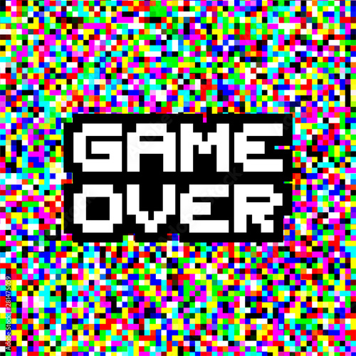 game over pixel symbol