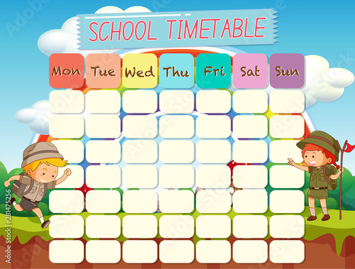 Timetable school planning with characters