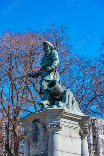 Statue of Norwegian-Danish naval officer Peter Wessel Tordenskjold in Oslo, Norway photo