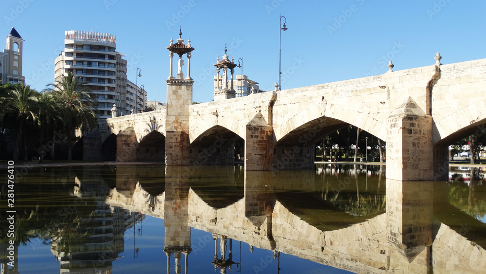 Spain. Valencia. The bridge of Valencia