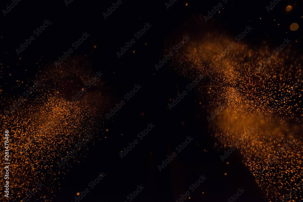 Fototapeta premium Outdoor fire against a night dard background