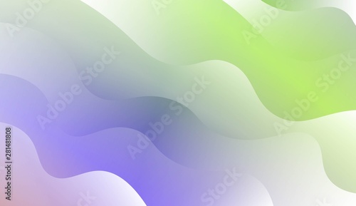 Template Background With Wave Geometric Shape. For Design, Presentation, Business. Vector Illustration with Color Gradient.