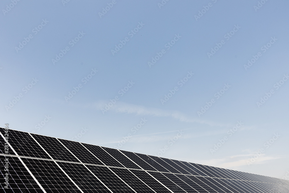 Solar panel in sunny day, alternative electricity source. Solar panel in sunny day, alternative electricity source.