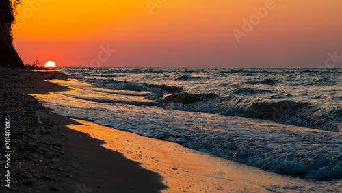 Wallpaper Mural Sunrise over the sea morning beach Torontodigital.ca