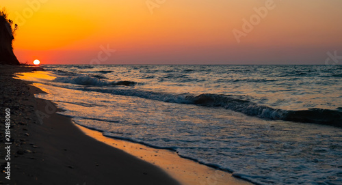 Wallpaper Mural Sunrise over the sea morning beach Torontodigital.ca