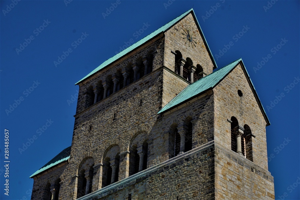 Upper part of tower of Hildesheim cathedral