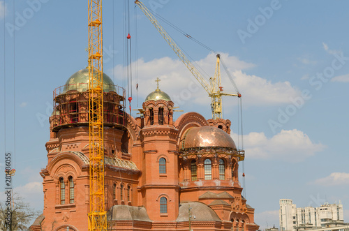 Wallpaper Mural Construction cranes Orthodox Church Torontodigital.ca