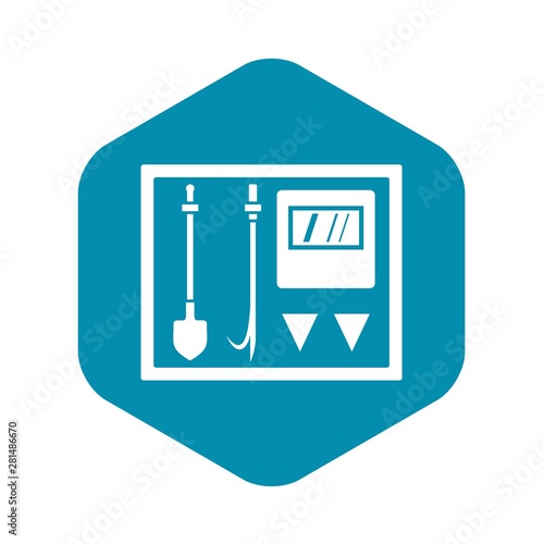 Fire shield icon. Simple illustration of fire shield vector icon for web