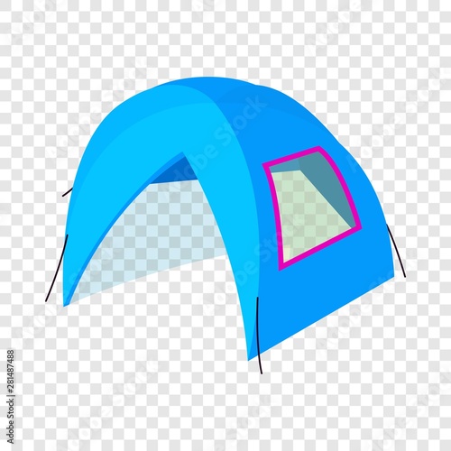 Marching tent icon. Isometric illustration of marching tent vector icon for web