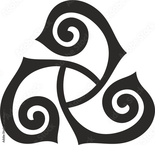 triskelion monogram line print simbol