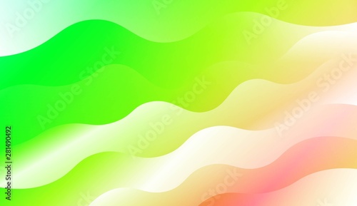 Template Background With Wave Geometric Shape. For Design, Presentation, Business. Vector Illustration with Color Gradient.