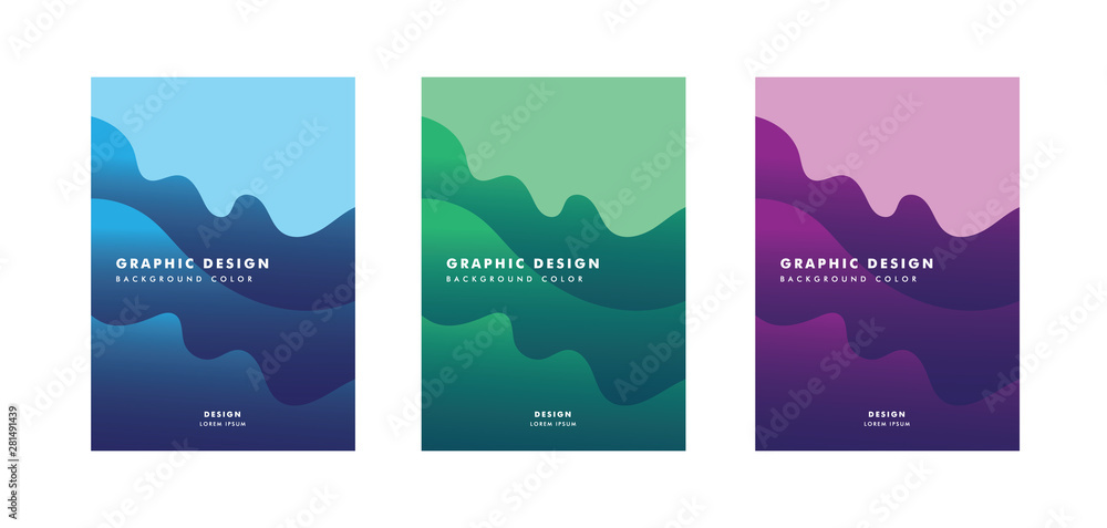Set Background Gradient Cool Cover, Flyer, Brochure, Banner, Modern Design vector.