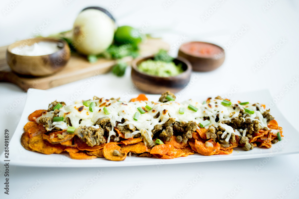 Sweet Potato Loaded Nachos with Lentils Sweet Potato Loaded Nachos with Lentils