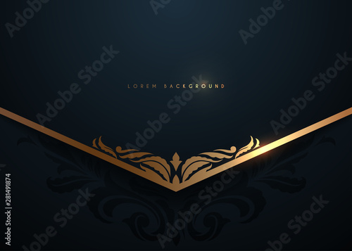 Black and gold luxury template background