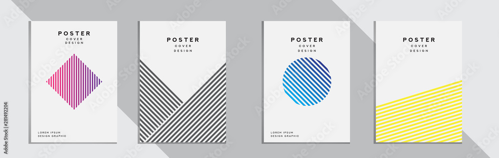Fototapeta premium Design Cover, Simple Line Decorations, background for Banner, Flyer, poster, brochure, catalog, etc.