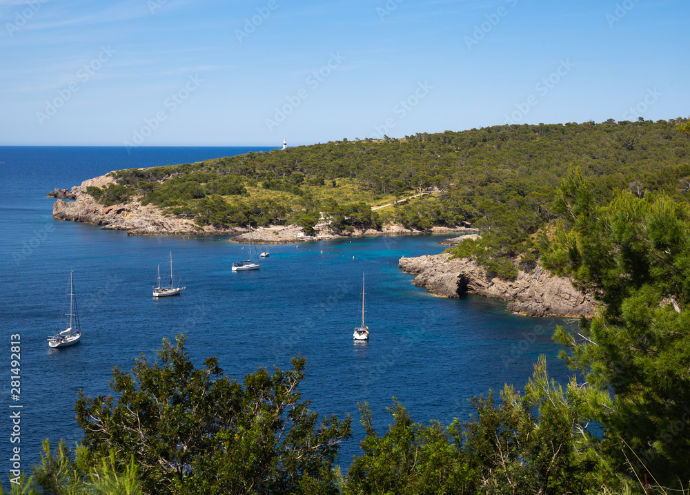 Landscape with rocky coast of Mallorca