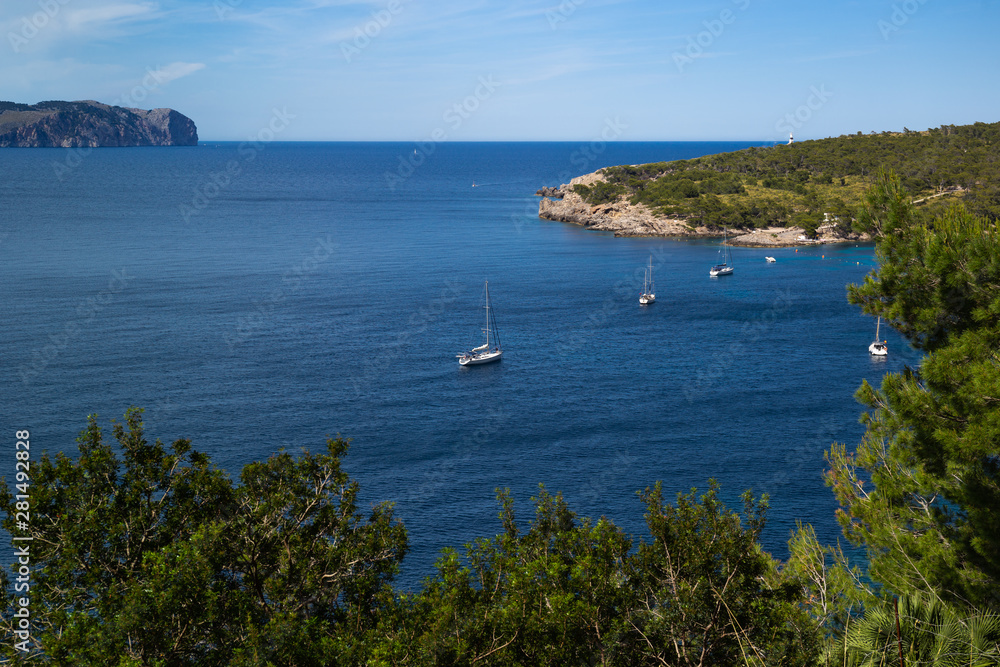 Landscape with rocky coast of Mallorca
