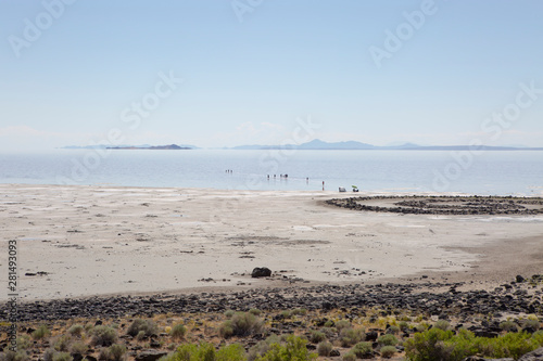 write on beach sand mineral mud salt lake city utah rich natural resources 