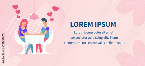Romantic Dating in Cafe for Couples Ad Banner
