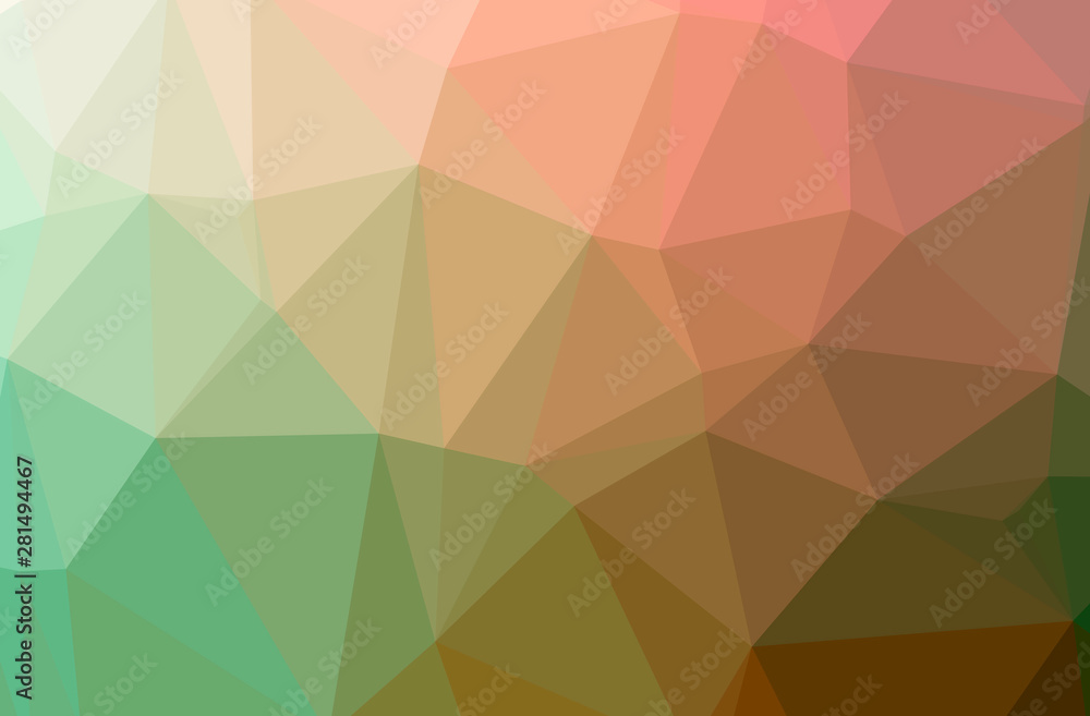 Illustration of abstract Green, Orange horizontal low poly background. Beautiful polygon design pattern. Illustration of abstract Green, Orange horizontal low poly background. Beautiful polygon design pattern.