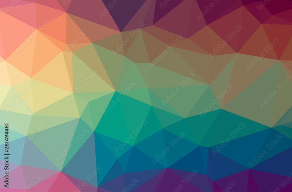 Illustration of abstract Blue, Green, Yellow And Red horizontal low poly background. Beautiful polygon design pattern. Illustration of abstract Blue, Green, Yellow And Red horizontal low poly background. Beautiful polygon design pattern.