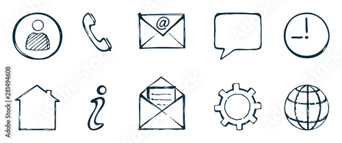 Communication icons set.