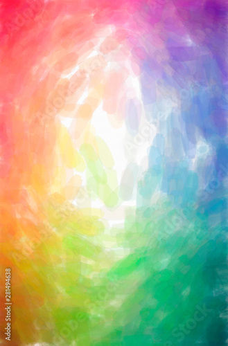 Abstract illustration of green  pink  red  yellow Watercolor background