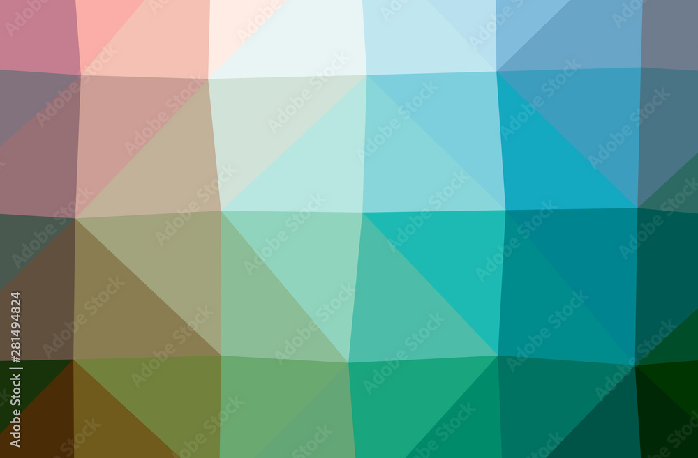 Fototapeta premium Illustration of abstract Blue And Brown horizontal low poly background. Beautiful polygon design pattern.