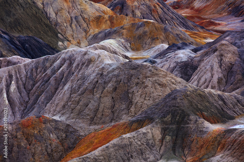 panorama of industrial clay hills like mars