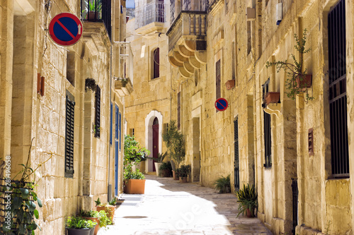 Narrow Street in Senglea  Malta