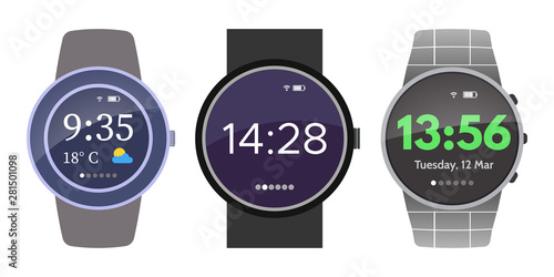 Set of three smart watches device
