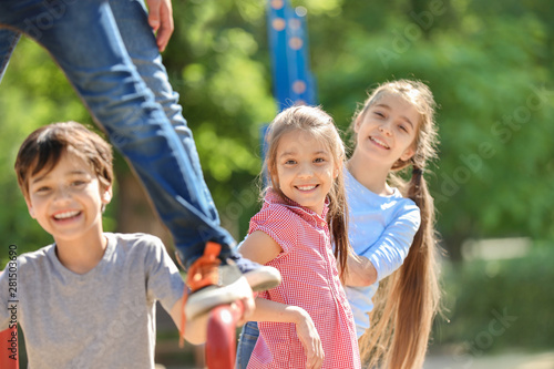 Cute little children on playground © Pixel-Shot