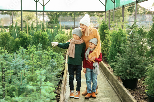 Woman with little children ...