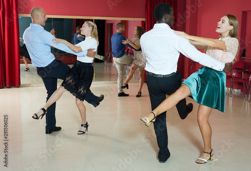 People practicing jive