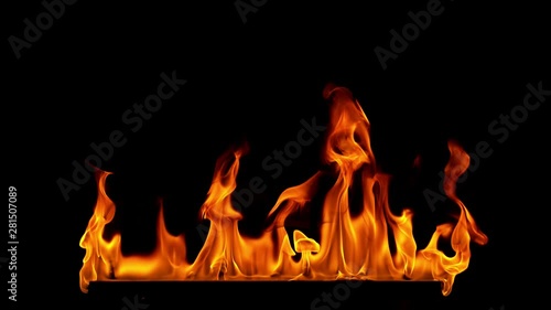 Wallpaper Mural Super slow motion of fire line isolated on black background. Filmed on high speed cinema camera, 1000 fps Torontodigital.ca