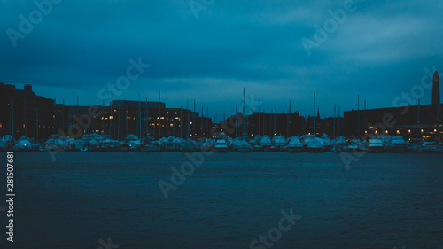 Charles River at night