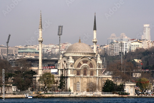  mosque in Istanbul along Bosporus, Turkey 