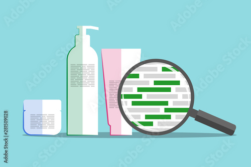 Inspection of composition of cosmetics
